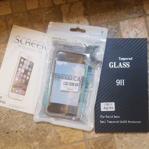 Case and two screen protectors